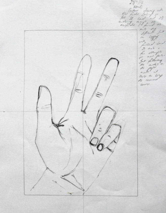 Drawing of a hand
